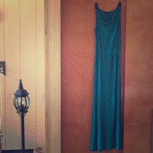 Maxi dress with cinched waistline